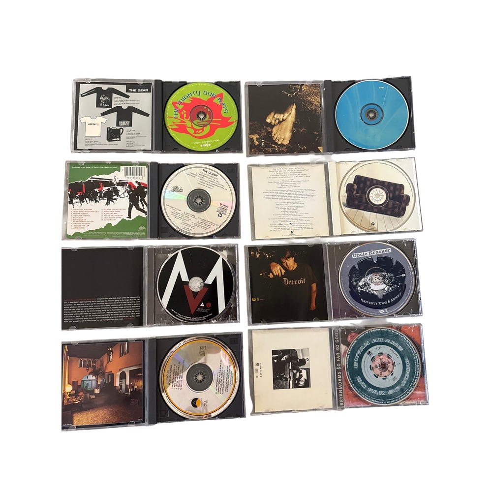 8 CD Lot The Clash Cranberries Maroon 5 Eagles Bryan Adams Uncle Kracker Rock